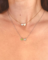 Minimalist Heart Initial & Birthstone NECKLACE