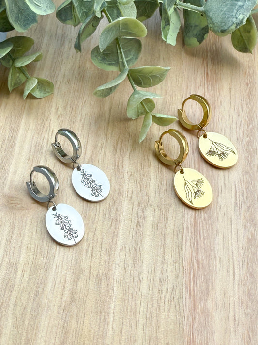 Australian Native Flora Birth Month Earrings