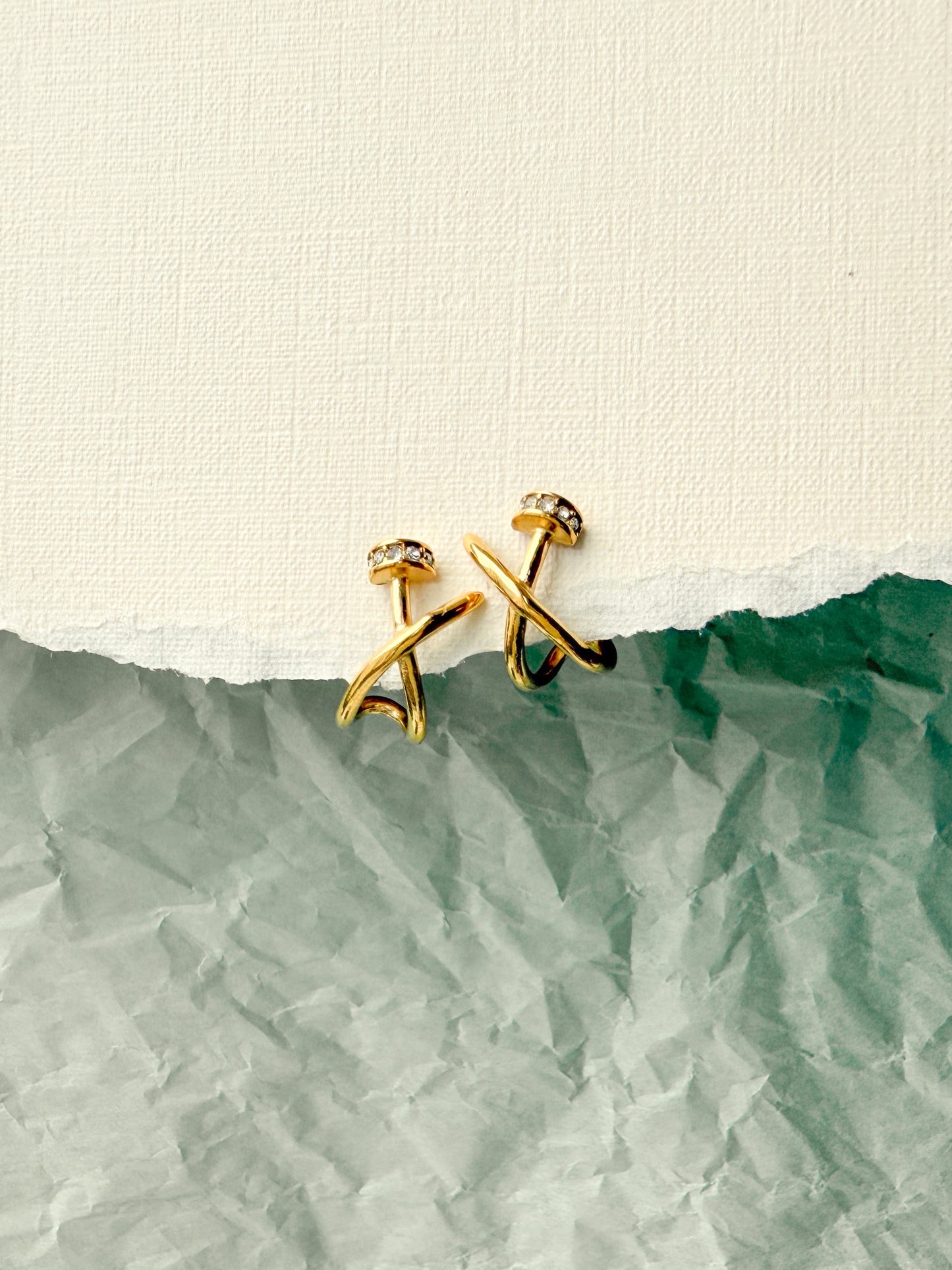 Maria Twisted Jewelled Nail Studs