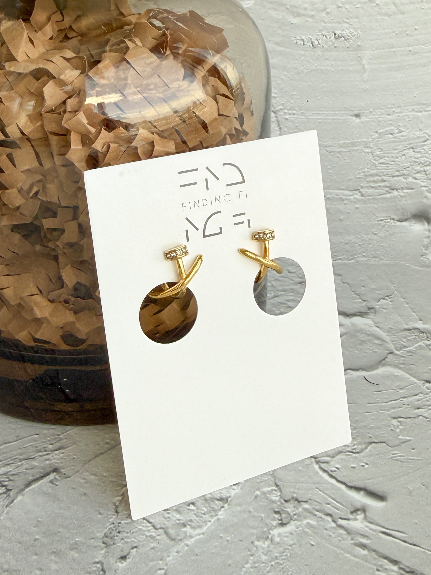 Maria Twisted Jewelled Nail Studs