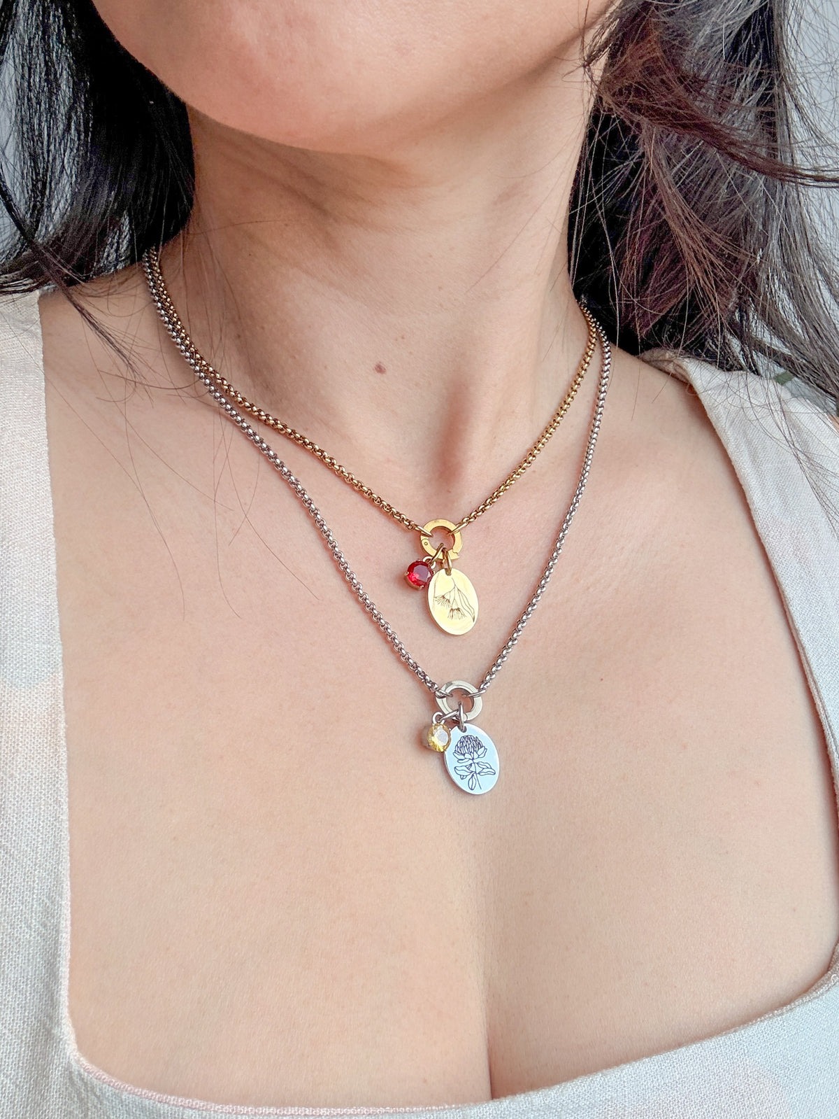 Australian Native Flower Birth Month Necklace
