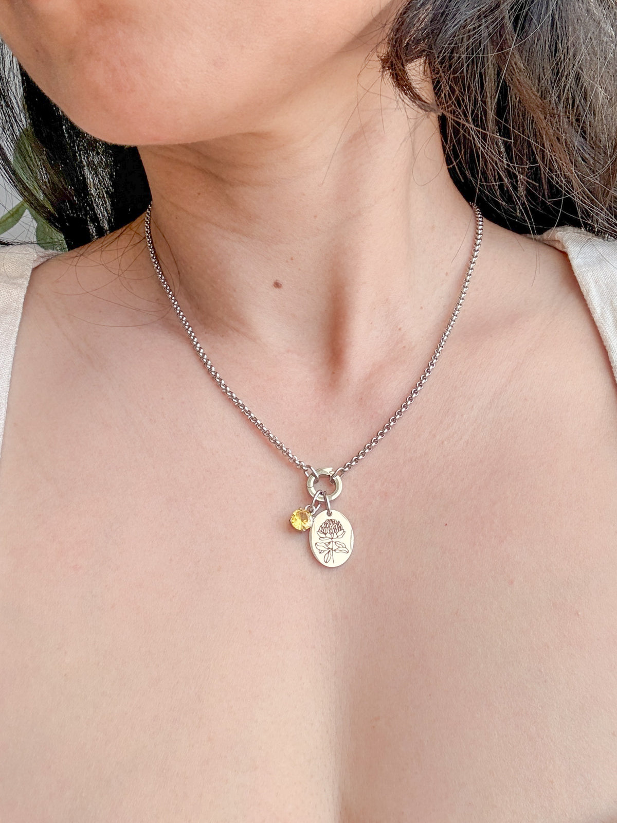 Australian Native Flower Birth Month Necklace