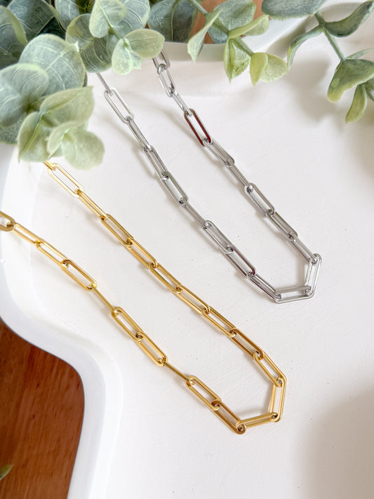Paperclip Large Link Necklace 45cm