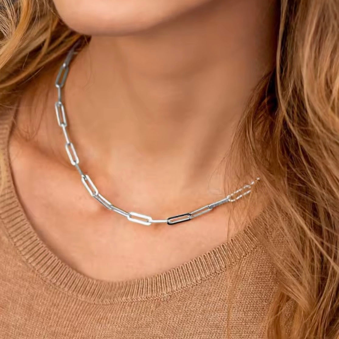 Paperclip Large Link Necklace 45cm