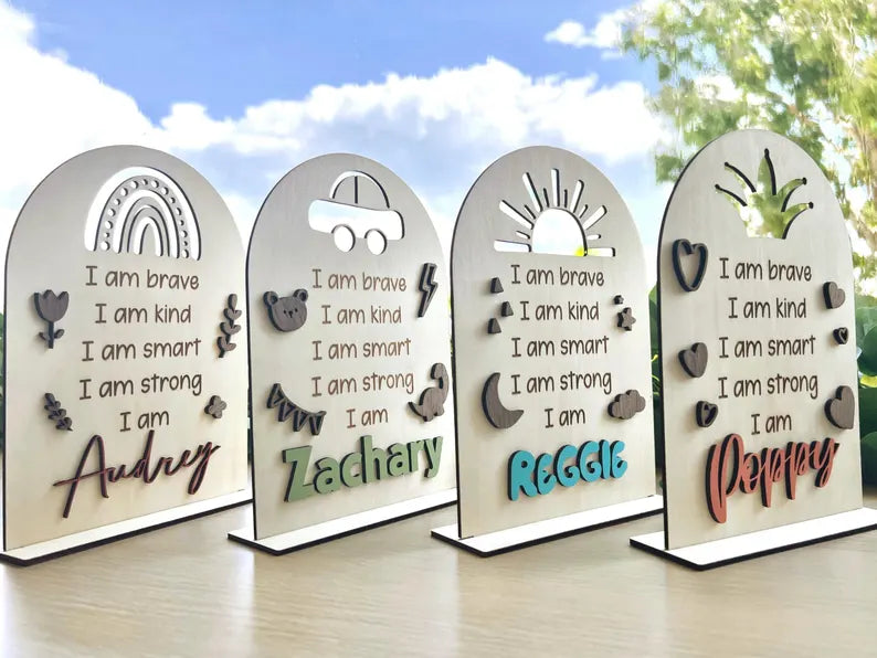 Personalised Child Affirmation Plaque