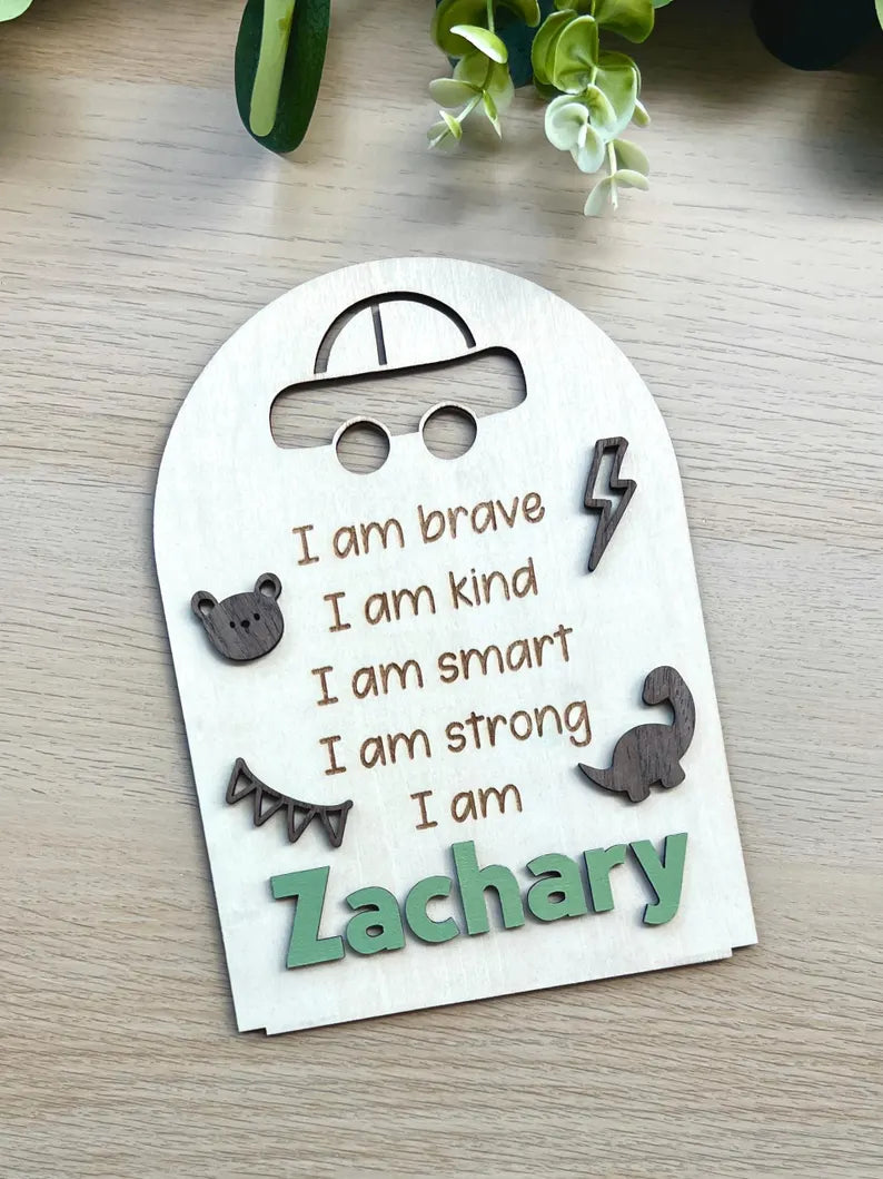 Personalised Child Affirmation Plaque