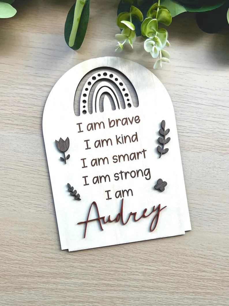 Personalised Child Affirmation Plaque