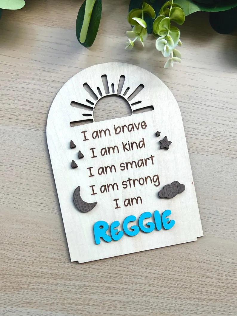 Personalised Child Affirmation Plaque