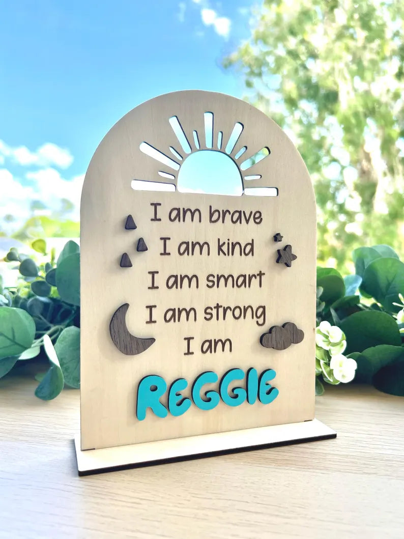 Personalised Child Affirmation Plaque