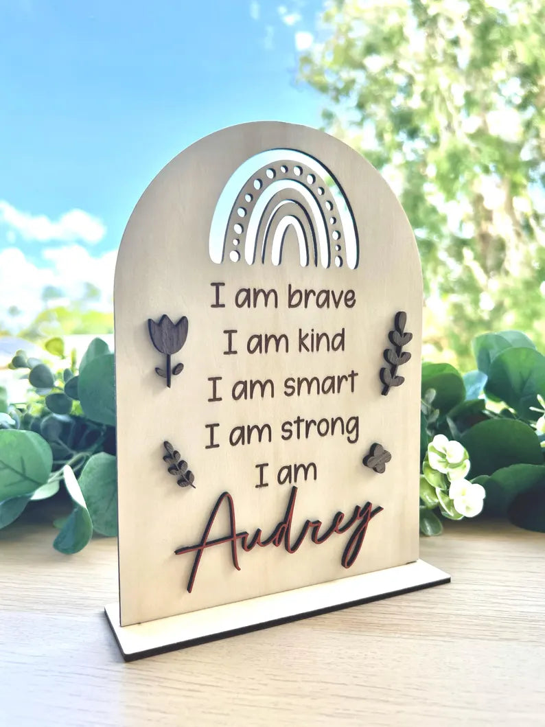 Personalised Child Affirmation Plaque