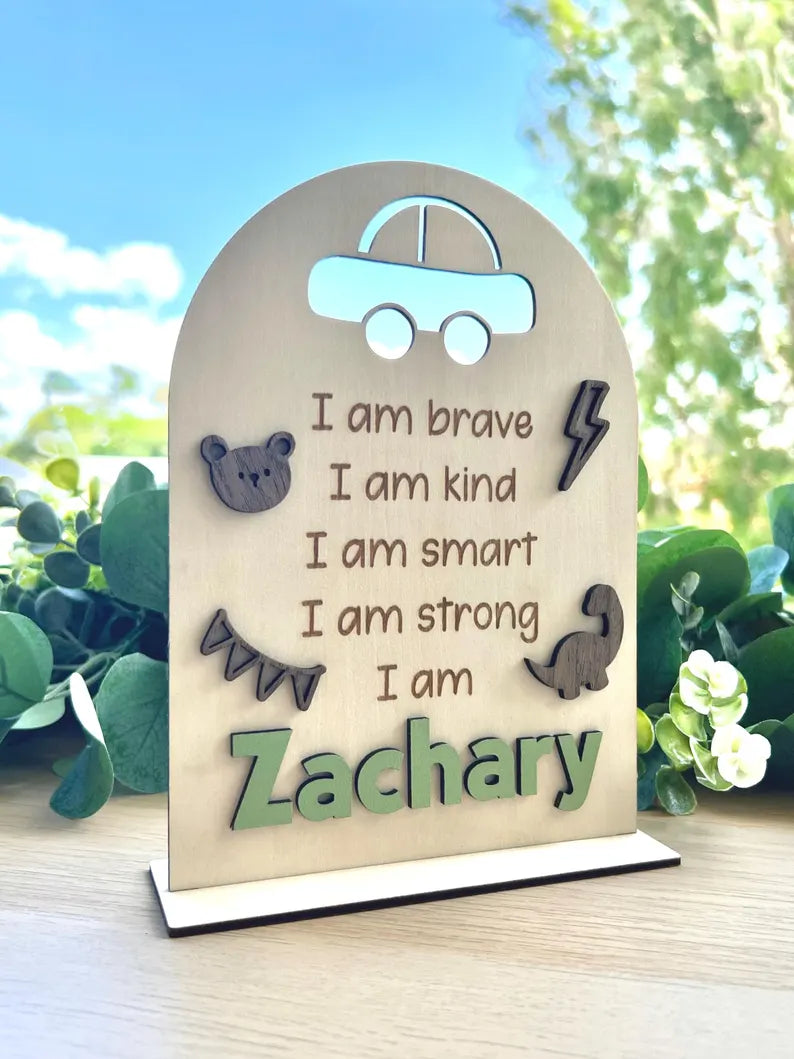 Personalised Child Affirmation Plaque