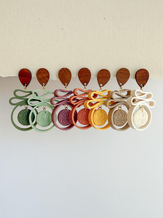 SABRINA Ribbon fold twist statement earrings
