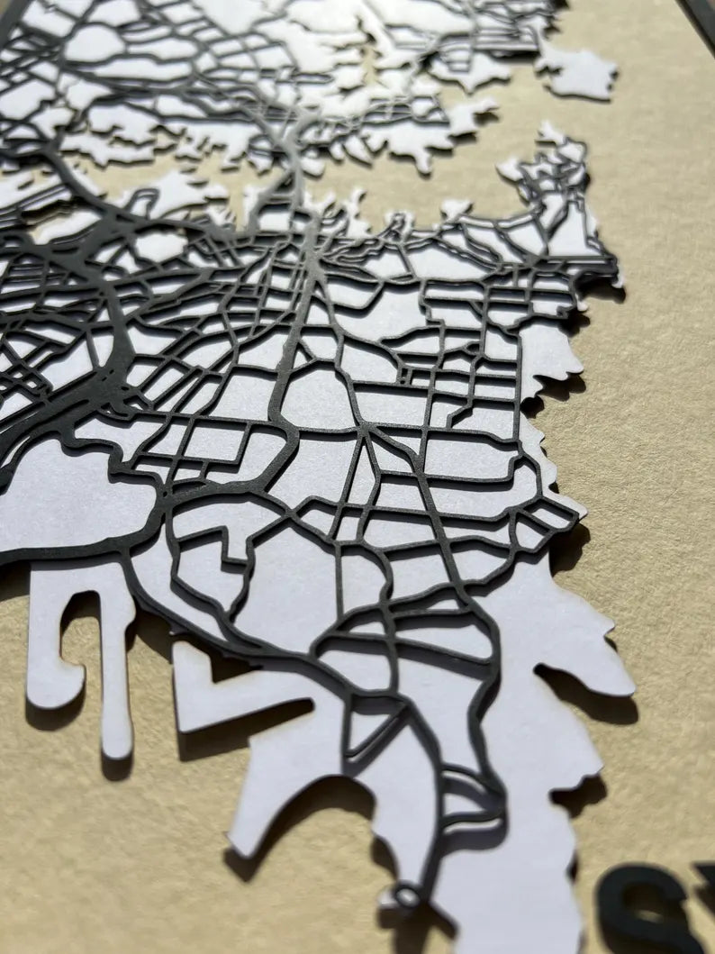 SYDNEY Laser Cut Street Map