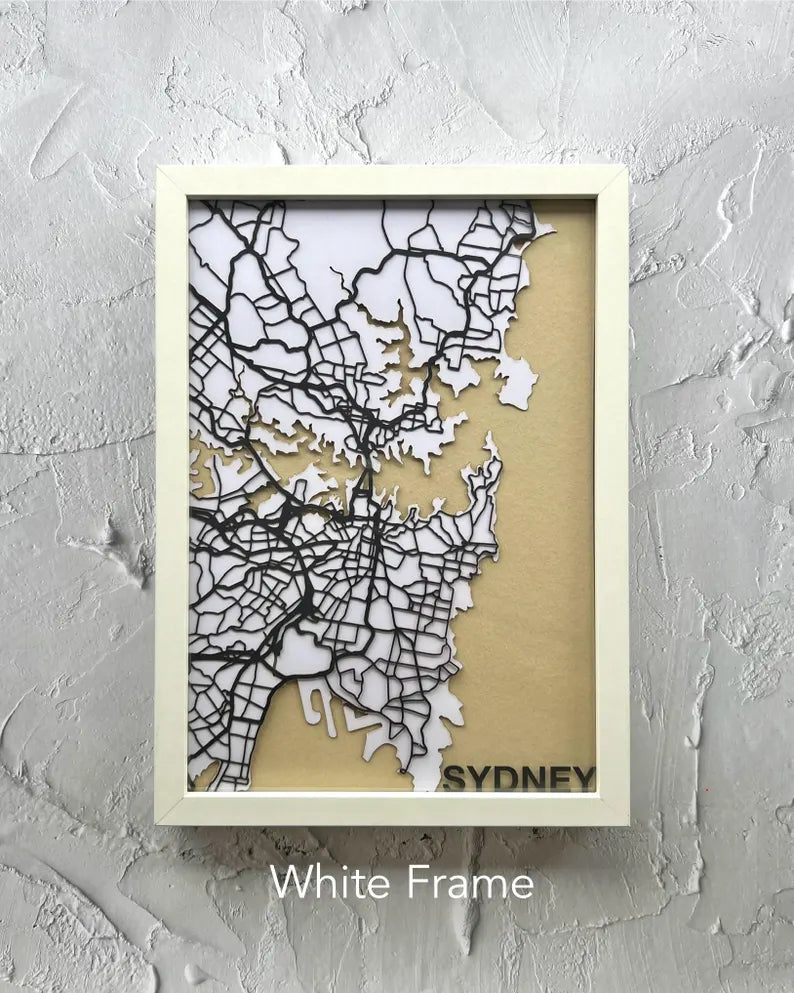 SYDNEY Laser Cut Street Map