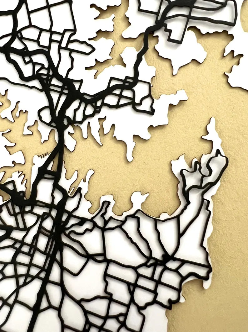 SYDNEY Laser Cut Street Map