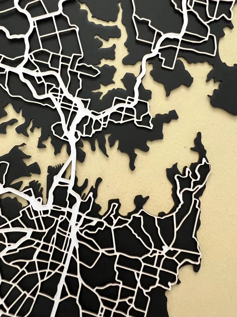 SYDNEY Laser Cut Street Map
