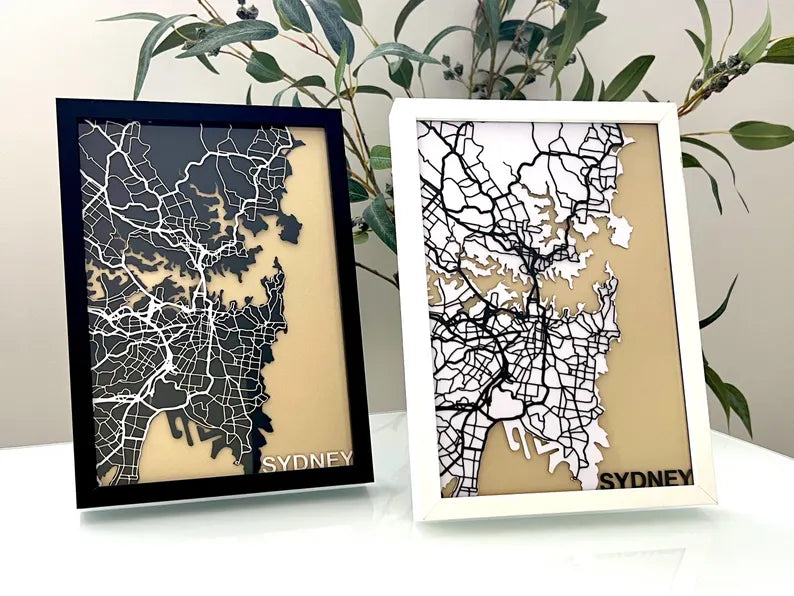 SYDNEY Laser Cut Street Map